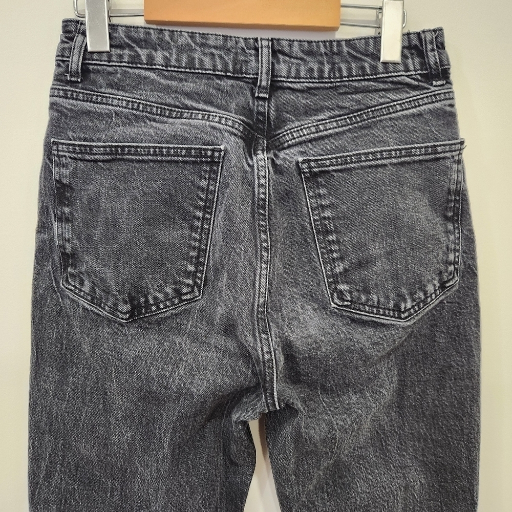 ZARA Jeans Womens Size 8 Black Skinny Leg Denim Stretch High Rise Zip Closure - Picture 4 of 12